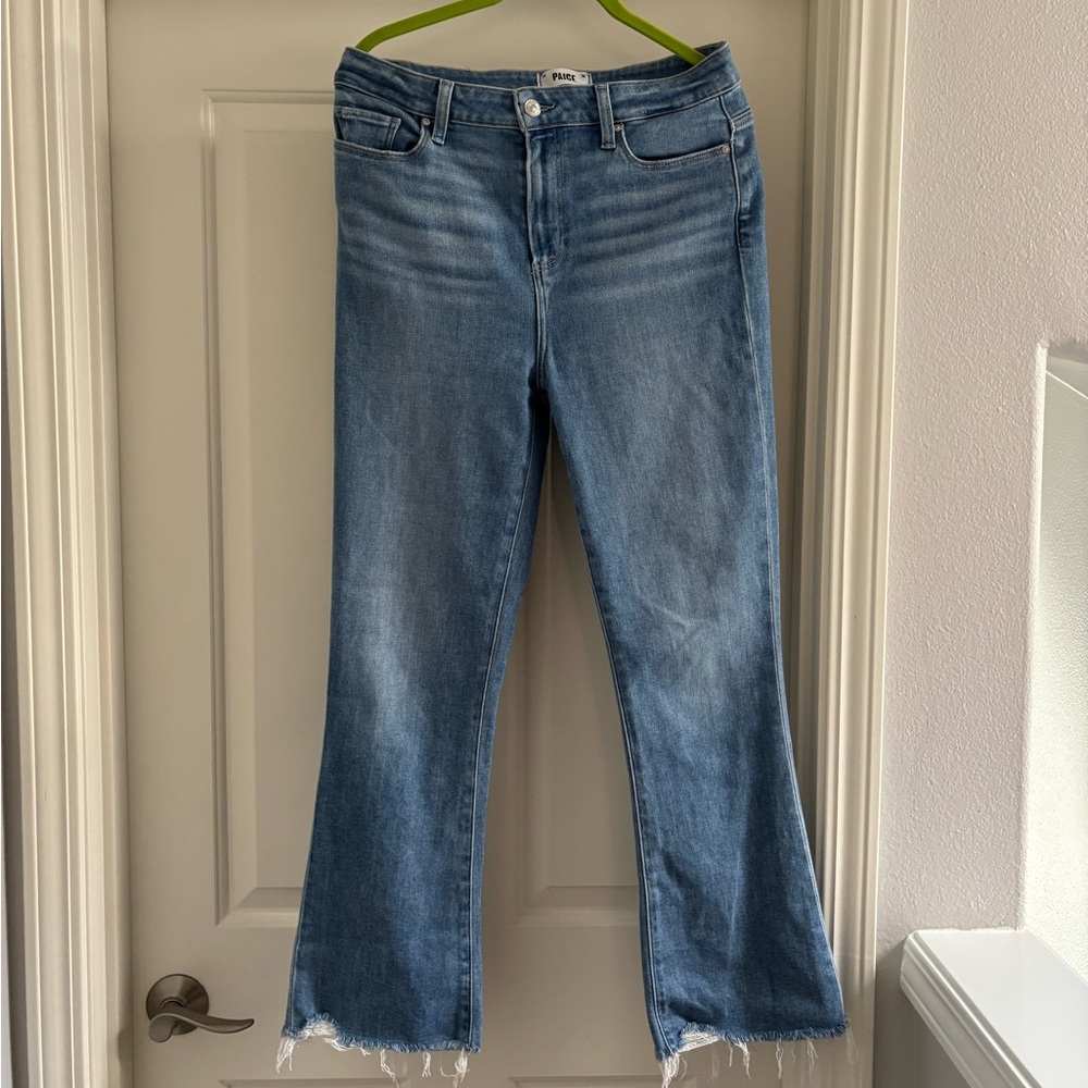 PAIGE Claudine Light Blue Flare Jeans 
27 1/4” inseam